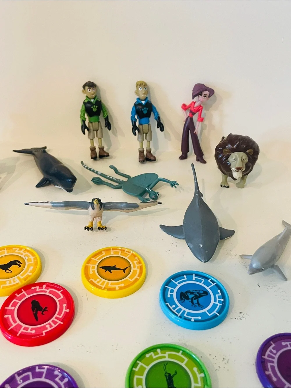 Wild Kratts Action Figure Lot Set of 15 Animals People 11 Power Discs 2014
